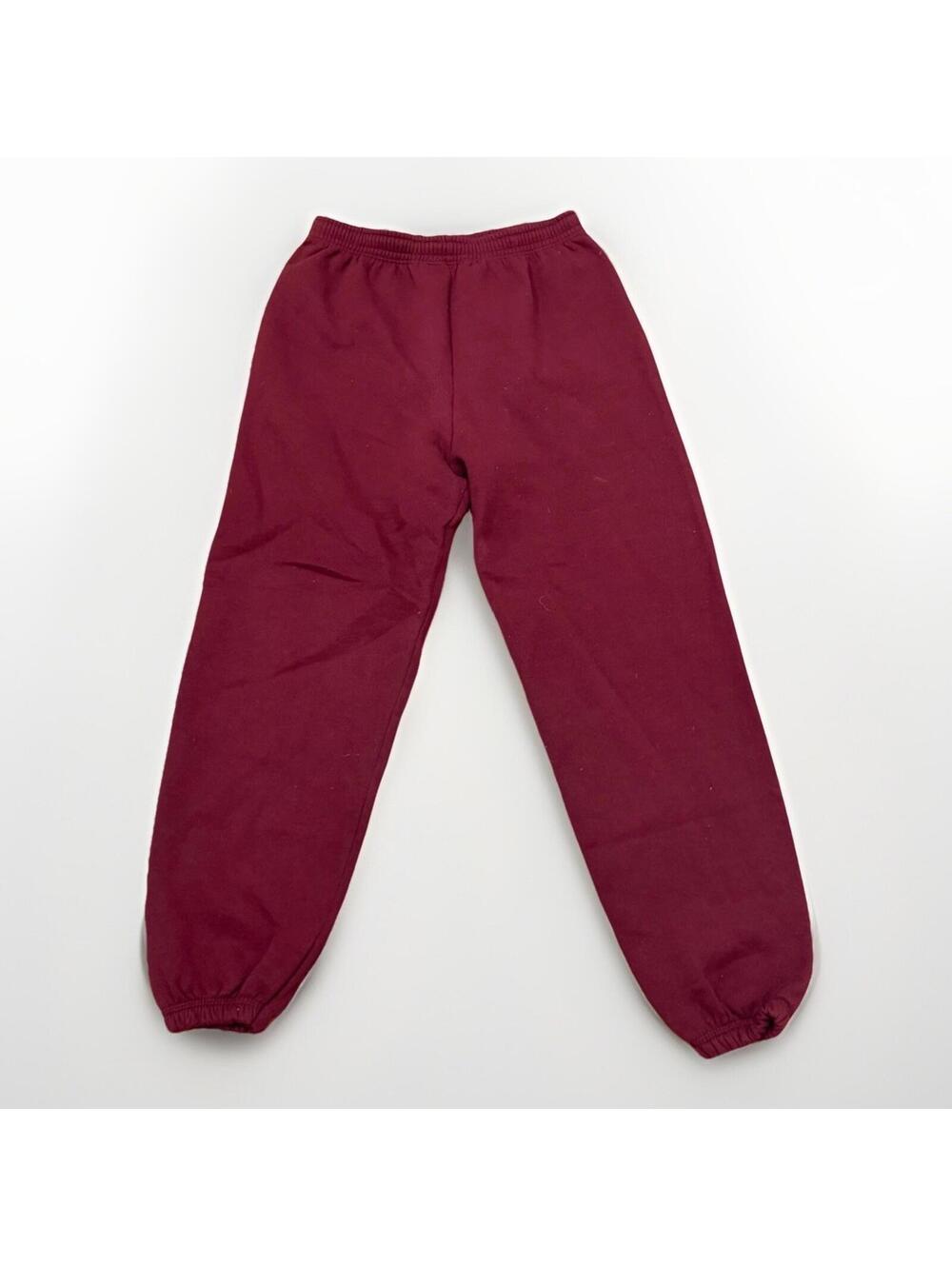 Fruit of the Loom Burgundy Fleece Sweatpants Elastic Waist Women’s L MADE in USA